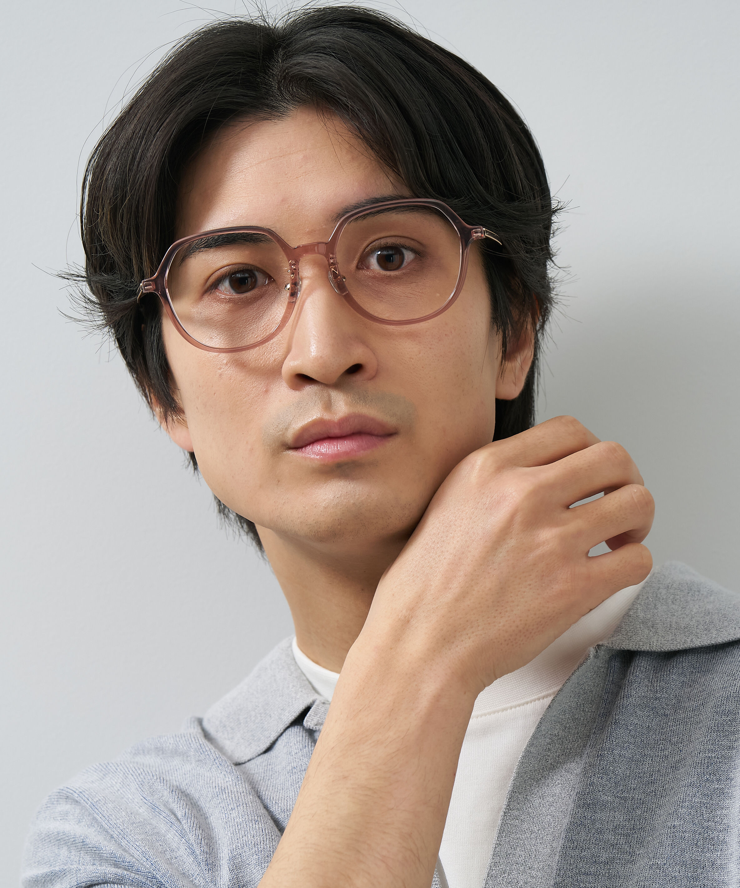  「ボストン型 メガネ｜メタルが高級感漂わすボストンフレーム 伊達メガネ 度付きメガネ レンズ交換券付き」|メガネ|