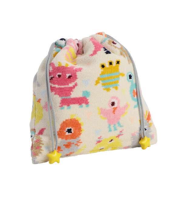 LOVERARY BY FEILER「リトルモンスター　巾着　L/LMO-183098」|ポーチ|アイボリー