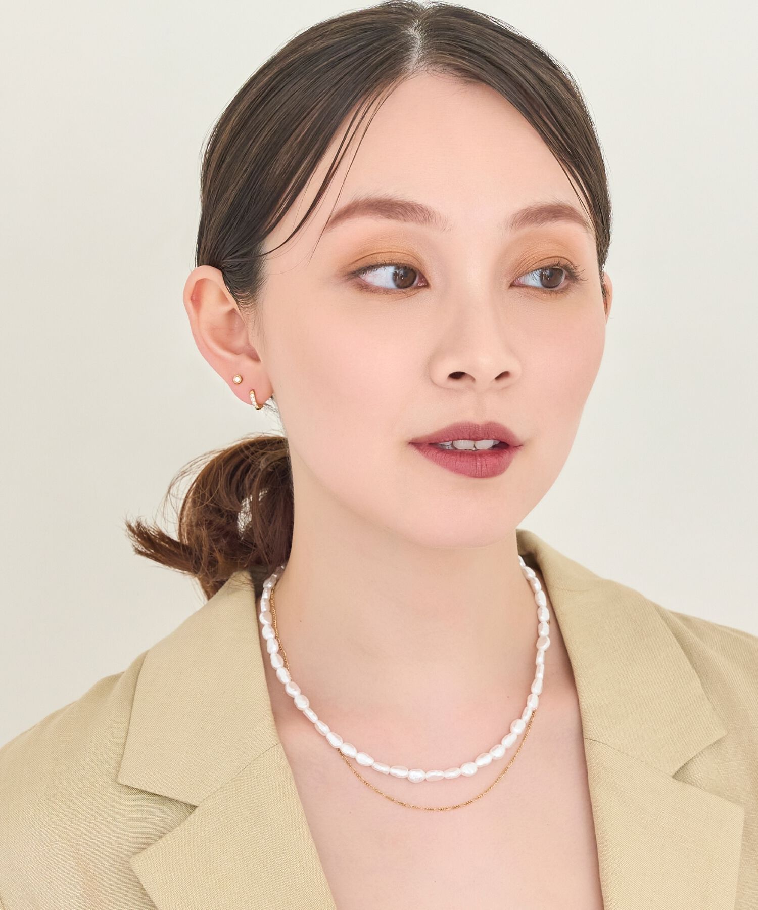 Phoebe「【金属アレルギー対応】プチシャイニングピアス　ゴールド/サージカルステンレス」|ピアス|