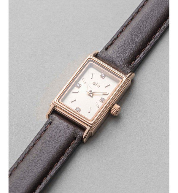 ete「ウォッチ レクタングルフェイス ダイヤモンド」|腕時計|