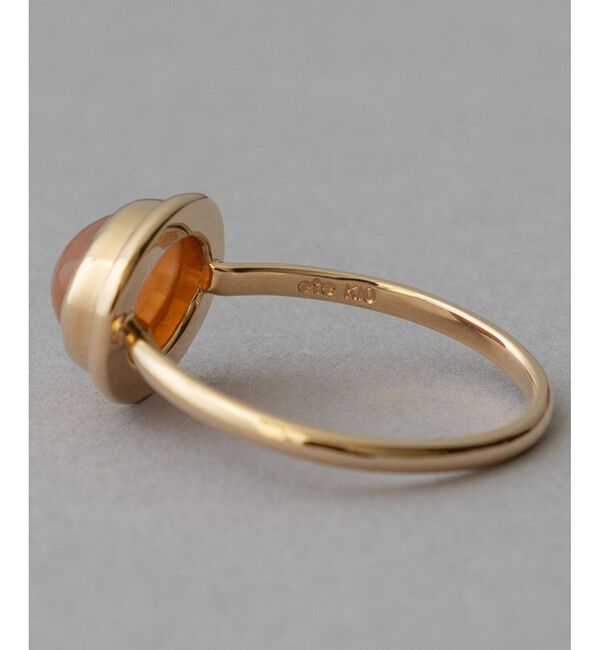 ete「K10YG ヴェール ナチュラルストーン リング」|リング|