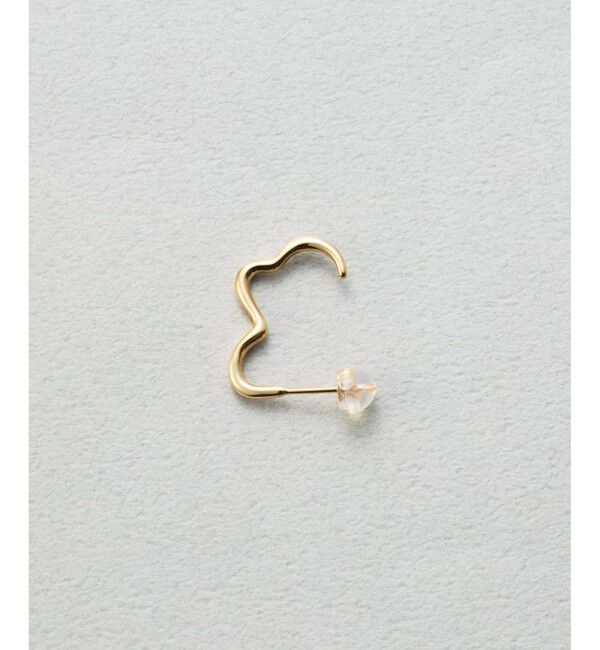 Jouete「[サスペンダー] K10YG ピアス ウェーブ」|ピアス|イエローゴールド