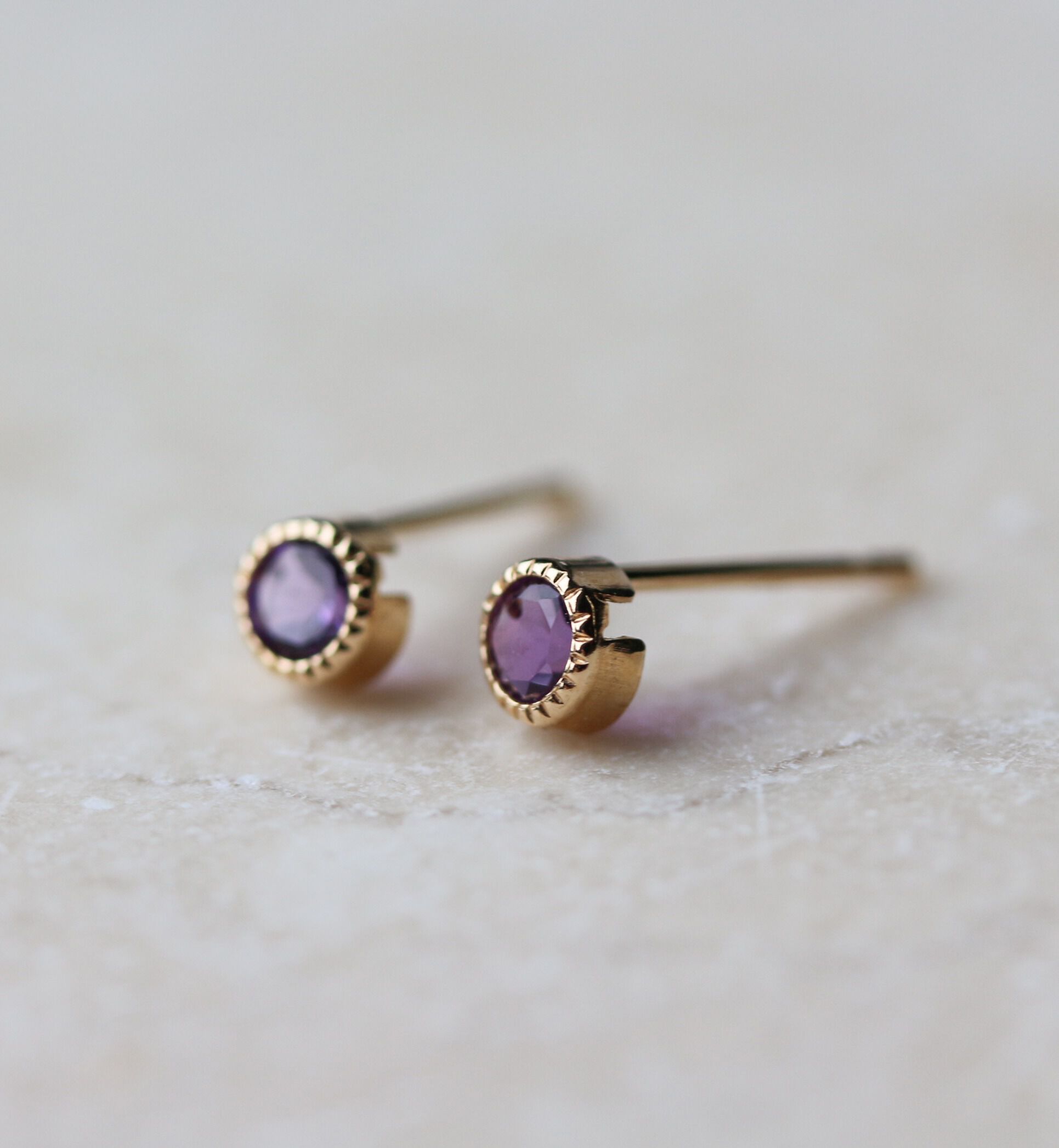 「アメジスト ピアス | K10YG」|ピアス|