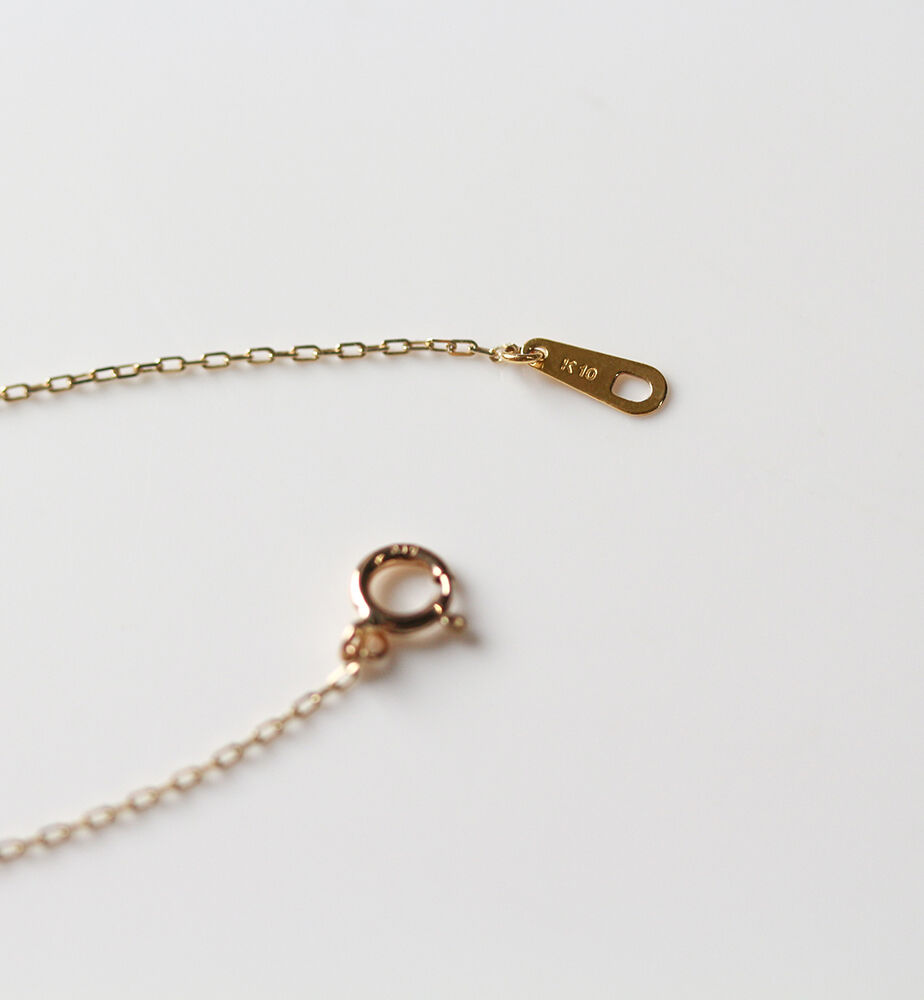  「ゴールド ミラーボール ステーション ネックレス | K10」|ネックレス|