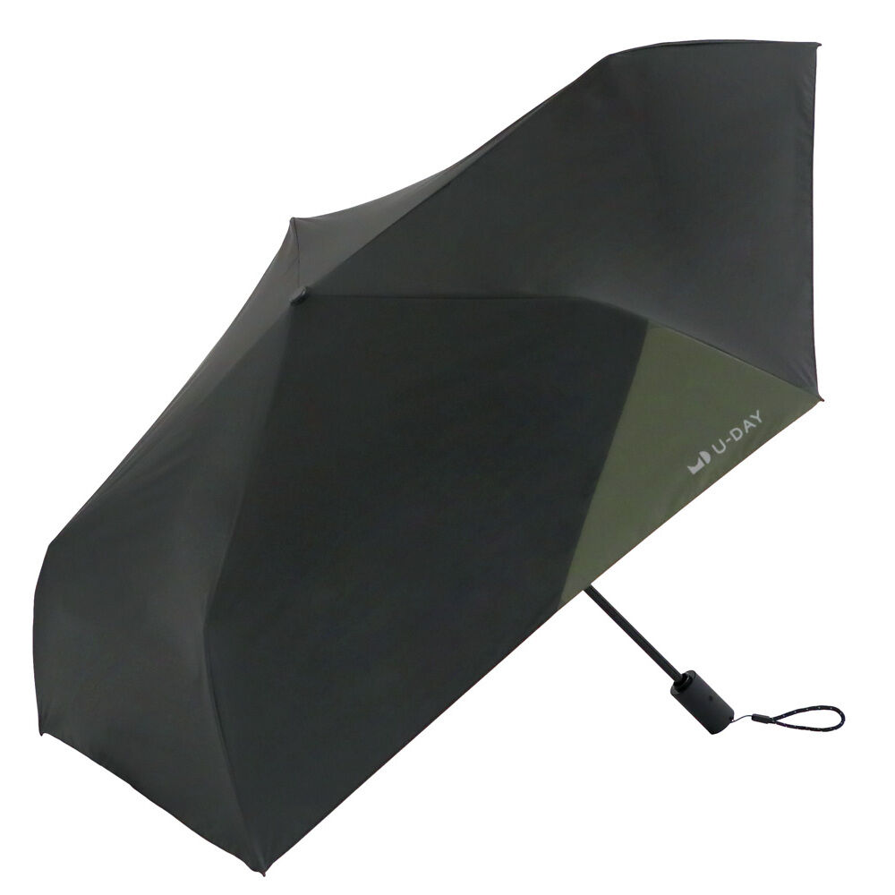BACKYARD FAMILY「U-DAY ユーディ 折りたたみ傘 晴雨兼用 ミニ 55cm 傘 通販 晴雨兼用傘 自動開閉傘」|傘|ブラック1