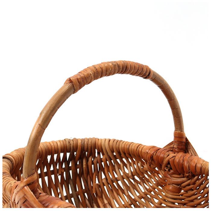 BACKYARD FAMILY「ラタン バスケット M 通販 アラログ ピクニック かご カゴ ハンドル Mサイズ 編み 小物入れ」|その他|