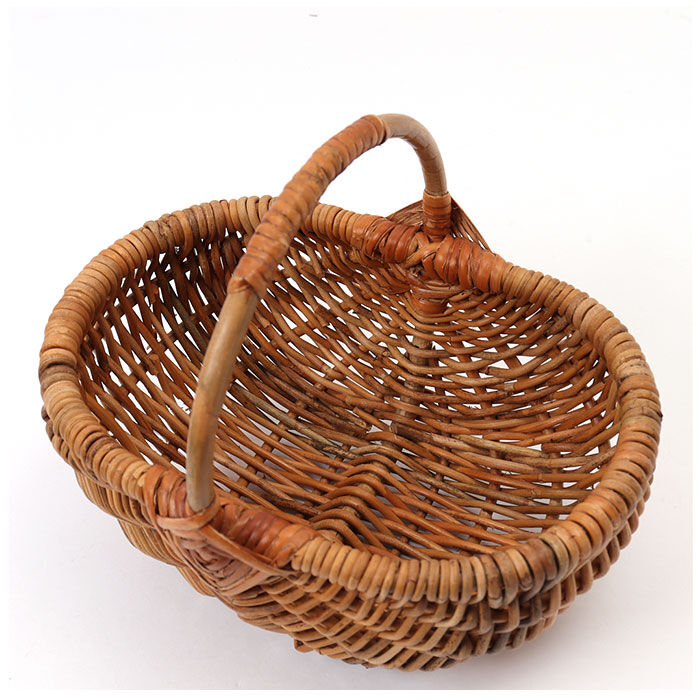 BACKYARD FAMILY「ラタン バスケット M 通販 アラログ ピクニック かご カゴ ハンドル Mサイズ 編み 小物入れ」|その他|