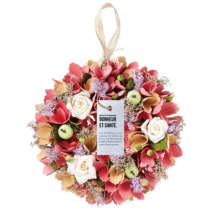 BACKYARD FAMILY「ナチュラル リース Mサイズ 玄関 M 通販 造花 フラワーギフト 飾り フェイクフラワー」|その他|