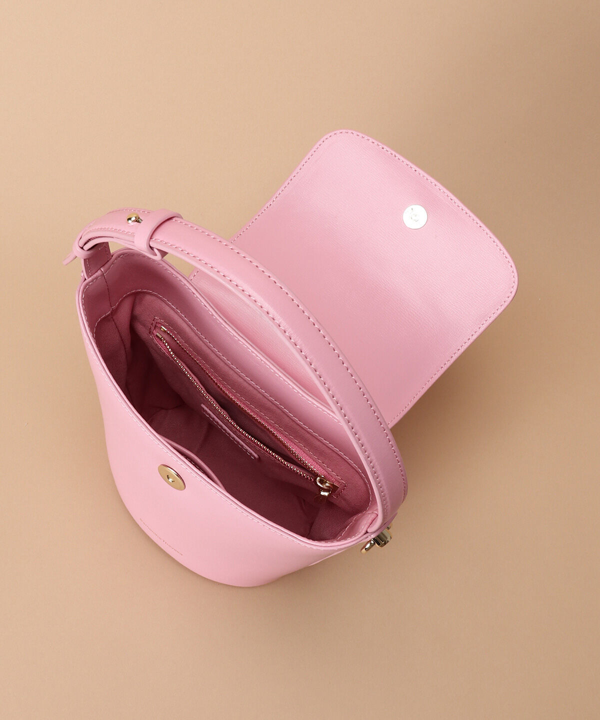 Samantha Thavasa「[日韓共同企画]シンプルスプリットレザーバケットバッグ」|ハンドバッグ|