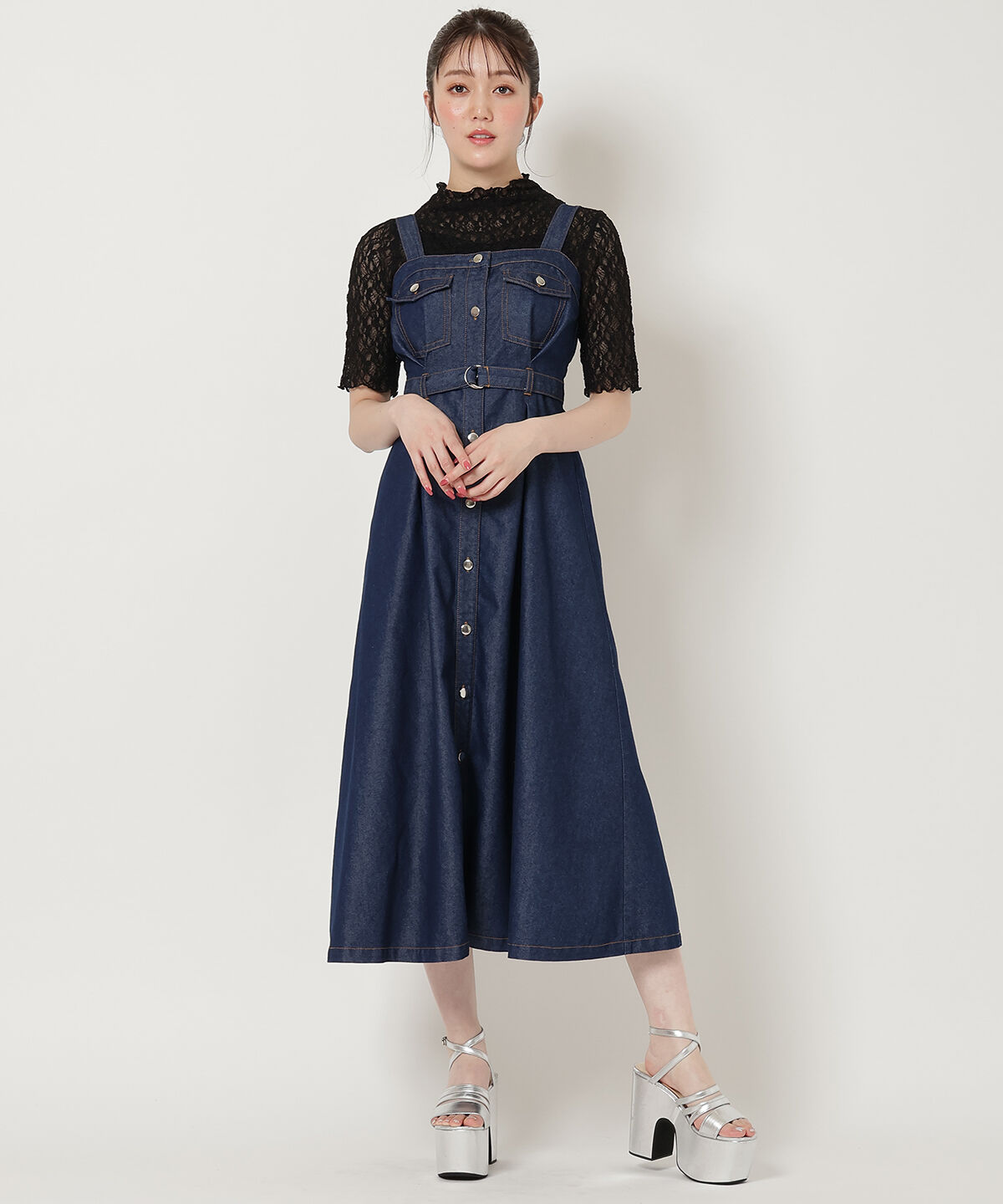 REDYAZEL「デニムキャミワンピース」|ワンピース|