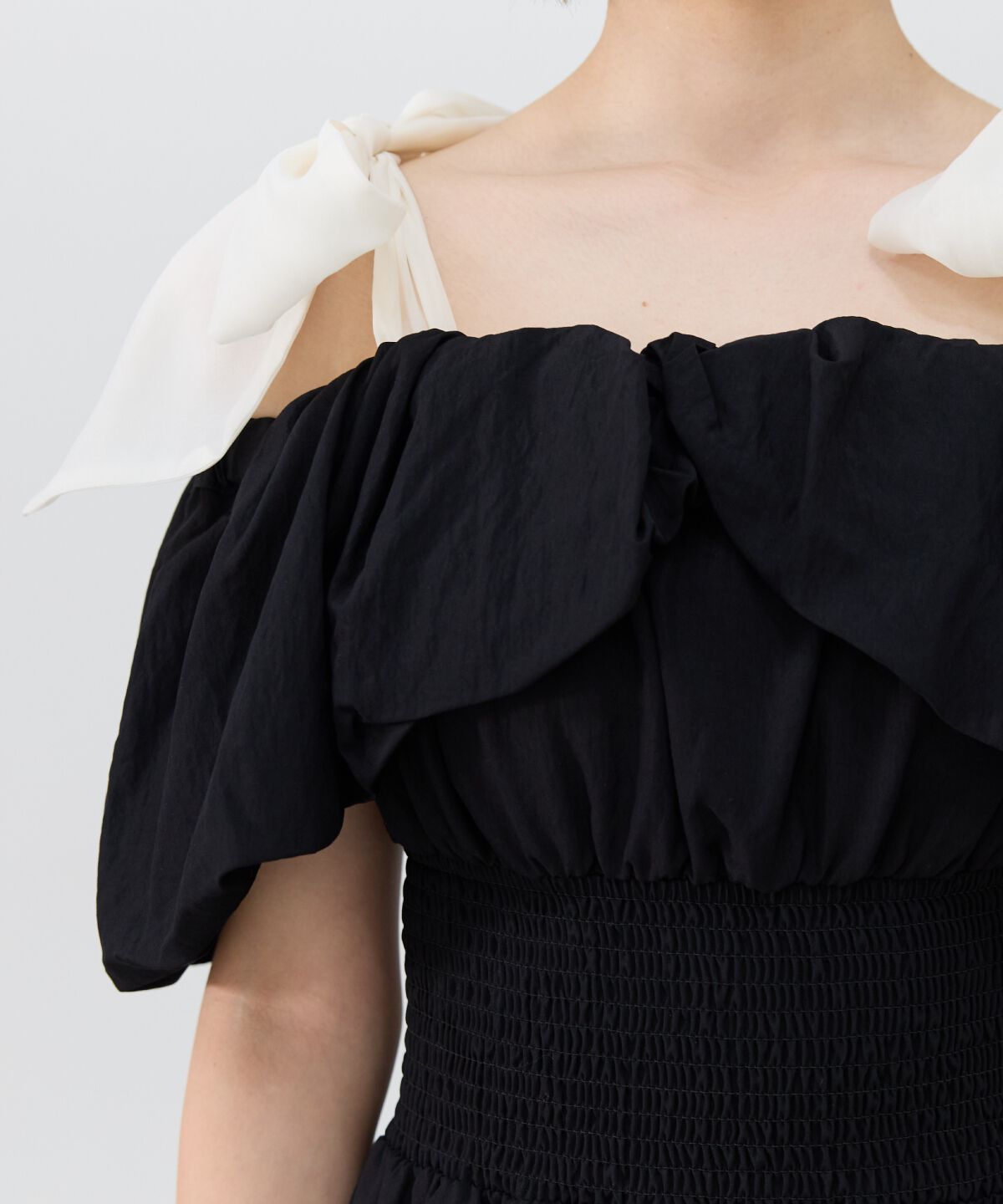 REDYAZEL「ショルダーリボンオフショルワンピース」|ワンピース|