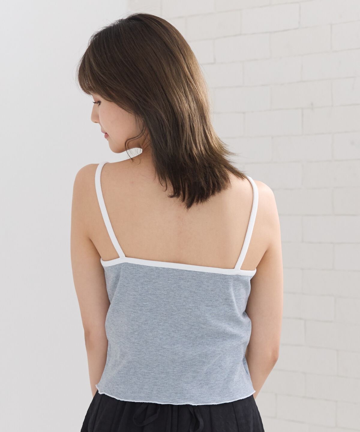 REDYAZEL「バイカラーパイピングカーディガン＆キャミソールセット」|カーディガン|