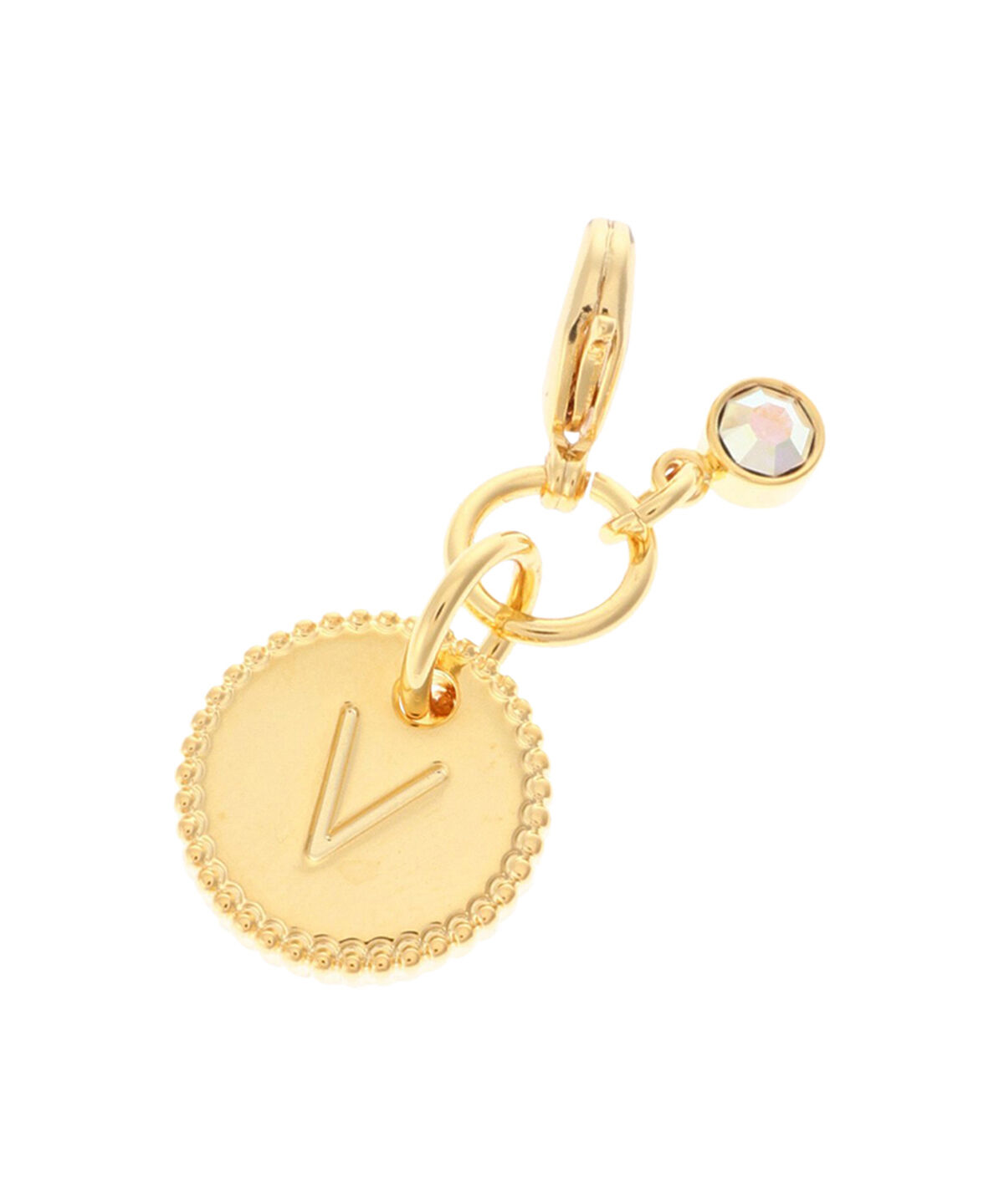 Samantha Thavasa Petit Choice「シンプルイニシャルチャーム Ｖ」|チャーム・キーホルダー|ゴールド