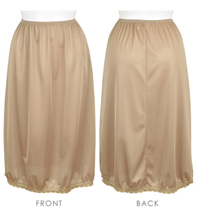 intesucre「アンテシュクレ シンプルランジェリー 裾ゴムレース ペチコート 65丈 日本製 TLP202」|インナー|