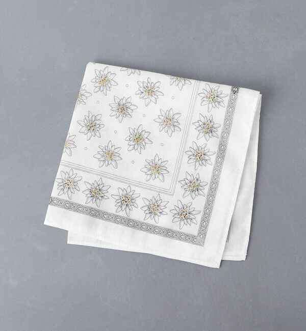 UNITED ARROWS「＜GLARNER TUECHLI＞ Edelweiss/エーデルワイス ハンカチ」|ハンカチ|WHITE