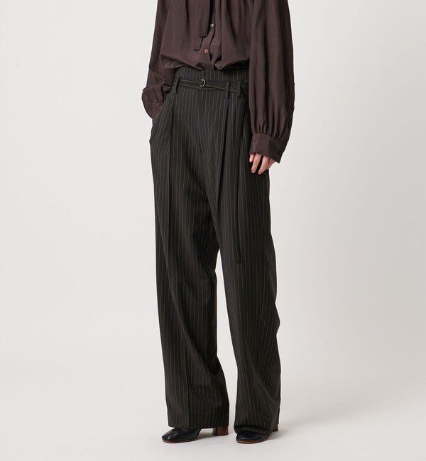 AEWEN MATOPH「＜AEWEN MATOPH＞パターンベルトパンツ」|チノ|BLACK