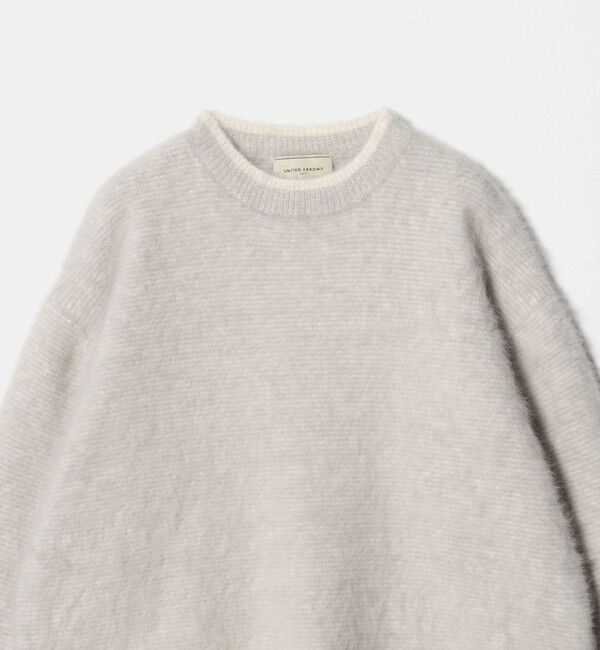 UNITED ARROWS「フォックスカシミヤ バイカラー クルーネックニット」|ニット・セーター|