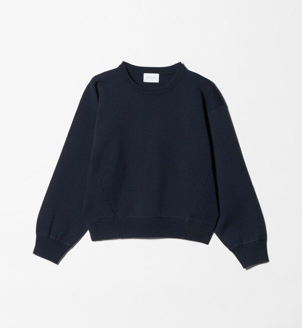 UNITED ARROWS「スウェットライク クルーネックニット ‐ウォッシャブル‐」|ニット・セーター|NAVY