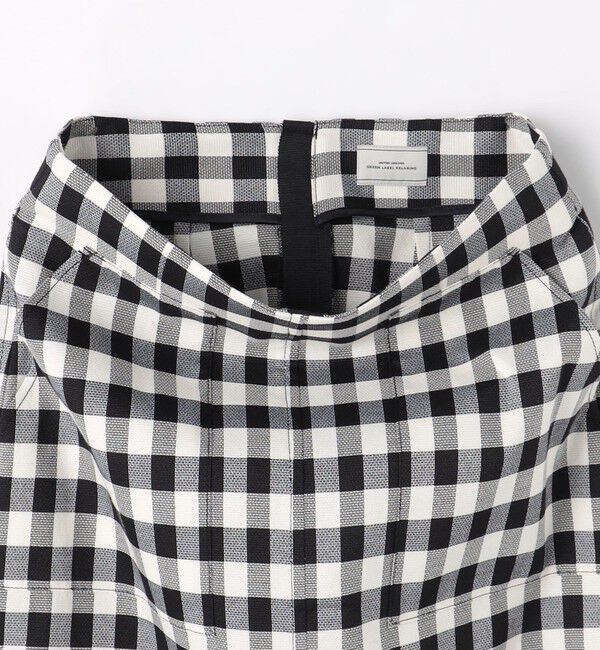 UNITED ARROWS green label relaxing「［size SHORTあり］キチントボトムス Iライン スリム タイト スカート ギンガムチェック」|タイト|