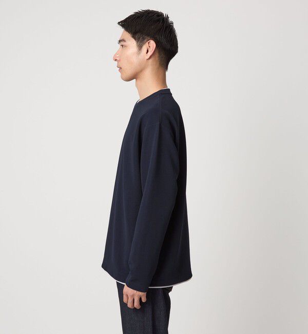 UNITED ARROWS green label relaxing「【WEB限定】リップル フェイクレイヤード ロングスリーブ Tシャツ -吸水速乾・抗菌-」|Tシャツ・カットソー|