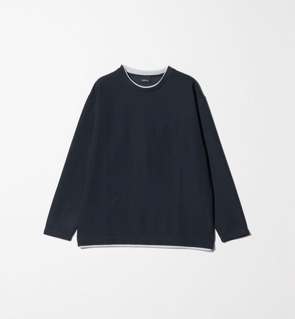 UNITED ARROWS green label relaxing「【WEB限定】リップル フェイクレイヤード ロングスリーブ Tシャツ -吸水速乾・抗菌-」|Tシャツ・カットソー|