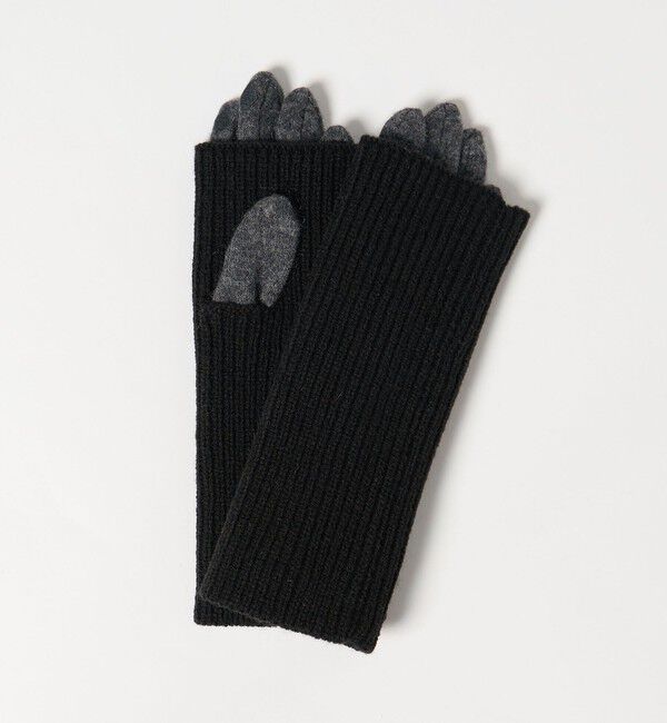 UNITED ARROWS green label relaxing「アームウォーマー 3WAY グローブ / 手袋　タッチパネル対応」|手袋|BLACK