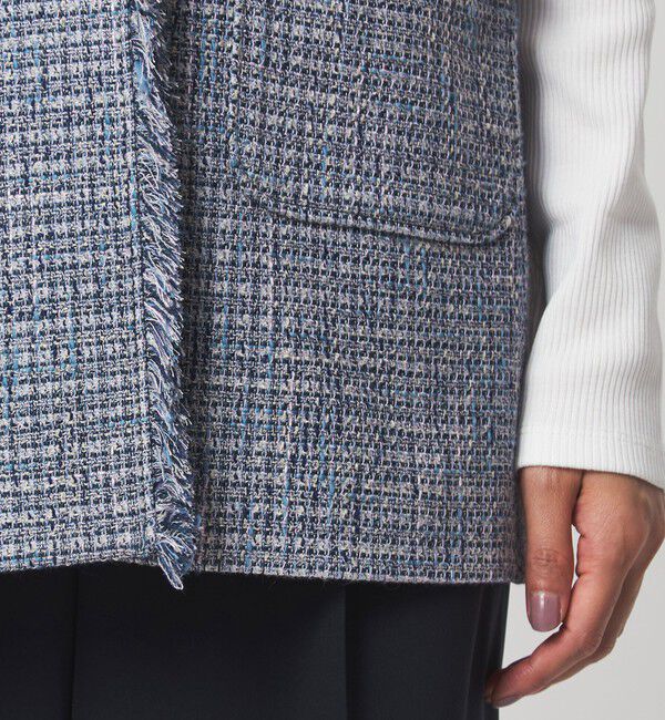 UNITED ARROWS green label relaxing「［size SHORTあり］ライト ツイードライク ジレ」|ベスト・ジレ|