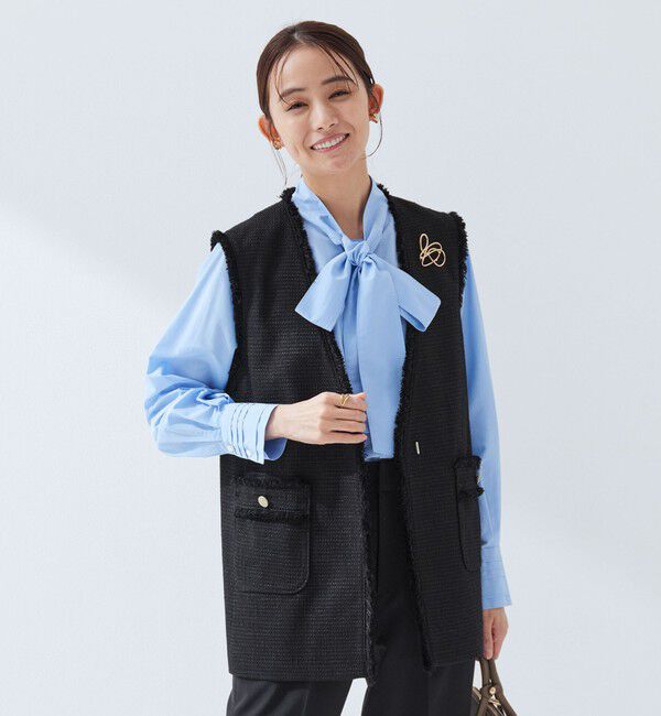 UNITED ARROWS green label relaxing「［size SHORTあり］ライト ツイードライク ジレ」|ベスト・ジレ|