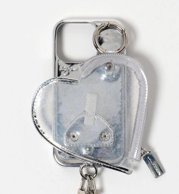 BEAUTY&YOUTH UNITED ARROWS「＜ajew＞PVC HEART PLANET POCKET iPhone16Proケース」|モバイルケース|SILVER