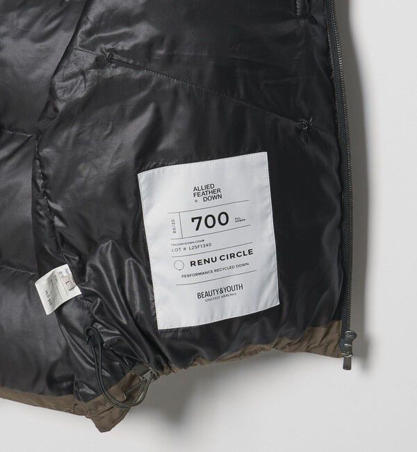 BEAUTY&YOUTH UNITED ARROWS「小松マテーレ スタンドカラー ダウンジャケット 700FP 撥水機能」|ダウン|