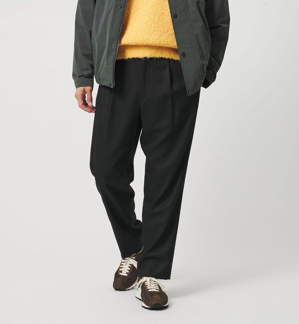 BEAUTY&YOUTH UNITED ARROWS「フラノ テーパード イージー パンツ NO.5 手洗い可能」|チノ|