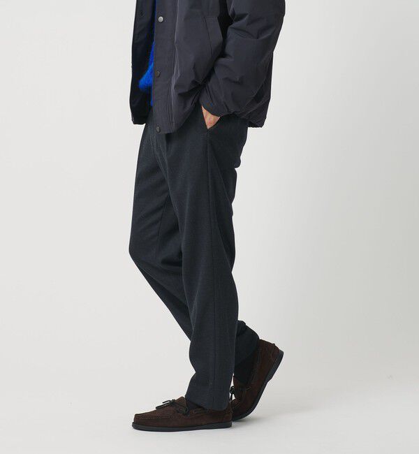 BEAUTY&YOUTH UNITED ARROWS「フラノ テーパード イージー パンツ NO.5 手洗い可能」|チノ|DK.GRAY