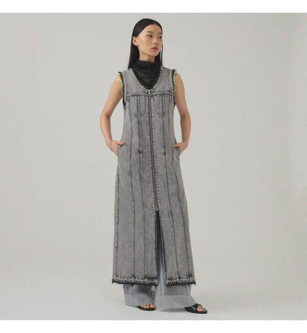 Ray BEAMS 「デニム ジップ タイト ワンピース」|ワンピース|