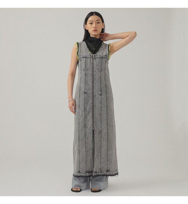 Ray BEAMS 「デニム ジップ タイト ワンピース」|ワンピース|