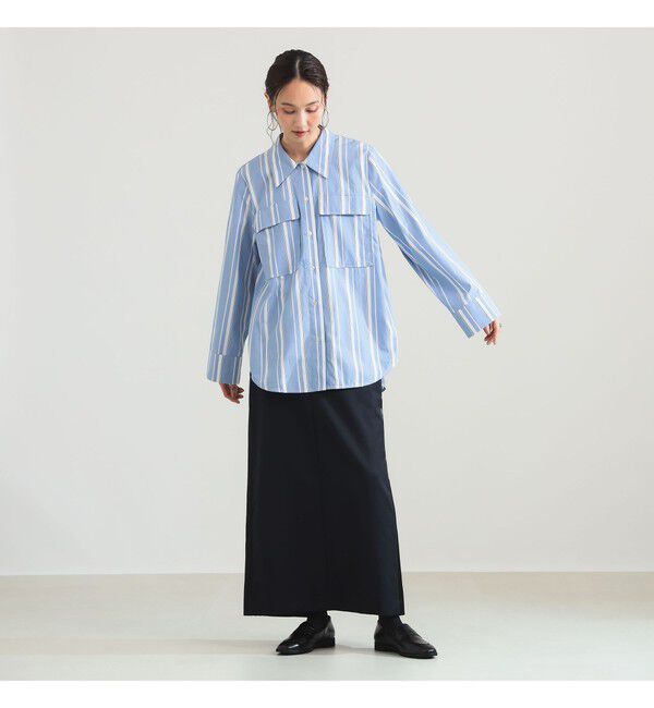 Demi-Luxe BEAMS 「BAUM UND PFERDGARTEN / ストライプ コットン シャツ」|シャツ・ブラウス|