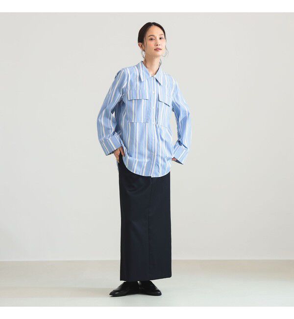 Demi-Luxe BEAMS 「BAUM UND PFERDGARTEN / ストライプ コットン シャツ」|シャツ・ブラウス|