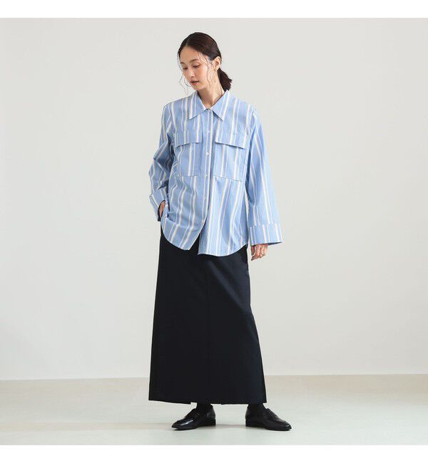 Demi-Luxe BEAMS 「BAUM UND PFERDGARTEN / ストライプ コットン シャツ」|シャツ・ブラウス|