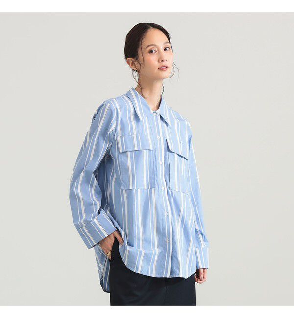 Demi-Luxe BEAMS 「BAUM UND PFERDGARTEN / ストライプ コットン シャツ」|シャツ・ブラウス|