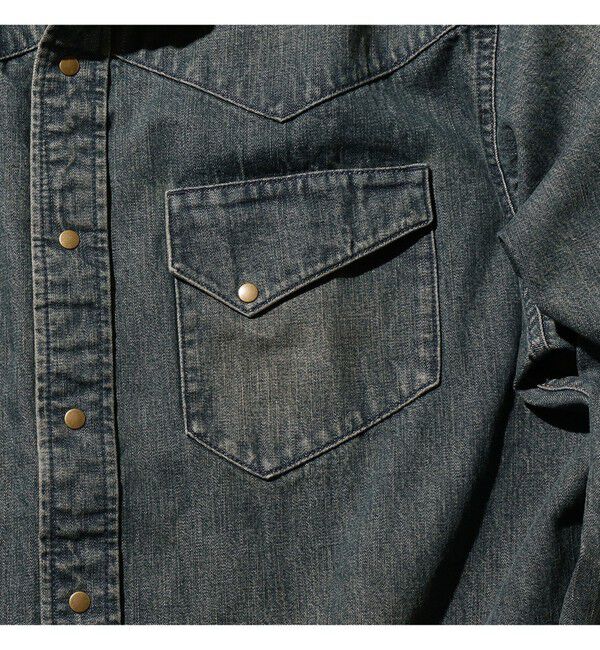 BEAMS PLUS「ダブルダイ デニム ウエスタン シャツ」|シャツ・ブラウス|