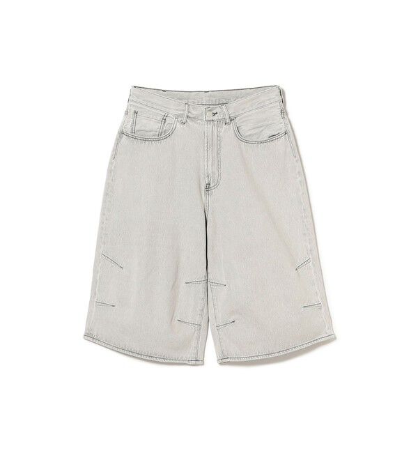 BEAMS「5ポケット クウォーターレングス ワイドデニム」|デニム|