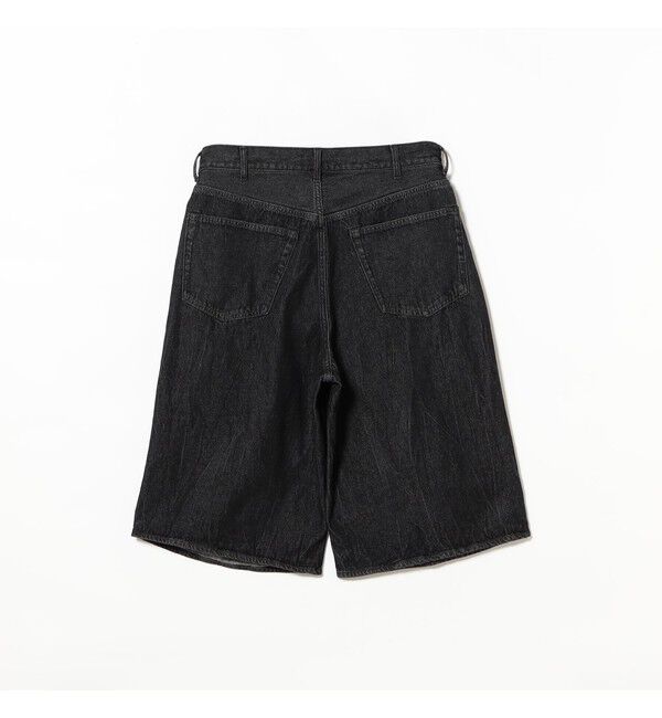 BEAMS「5ポケット クウォーターレングス ワイドデニム」|デニム|