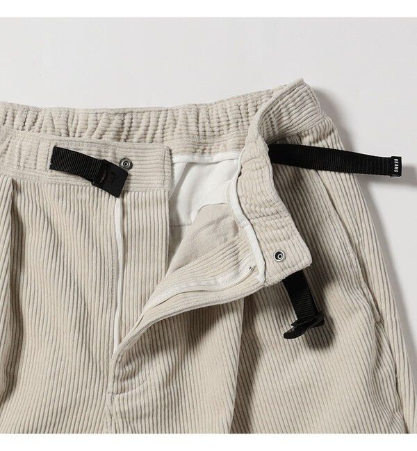 BEAMS「ワイドテーパード ウェービング  コーデュロイパンツ」|チノ|