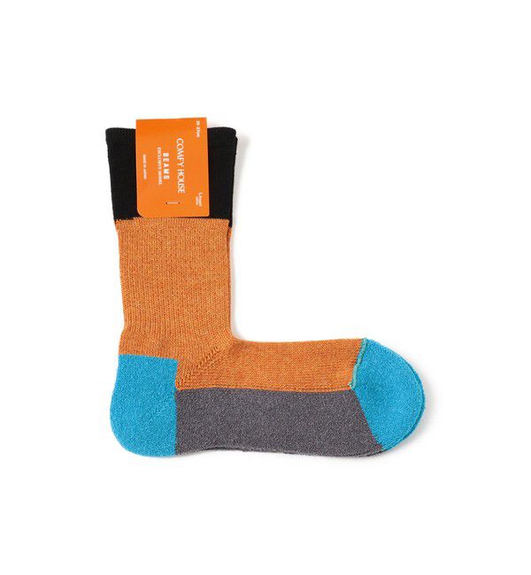 BEAMS「COMFY HOUSE / Multi Panel Crew Socks」|ソックス|Black