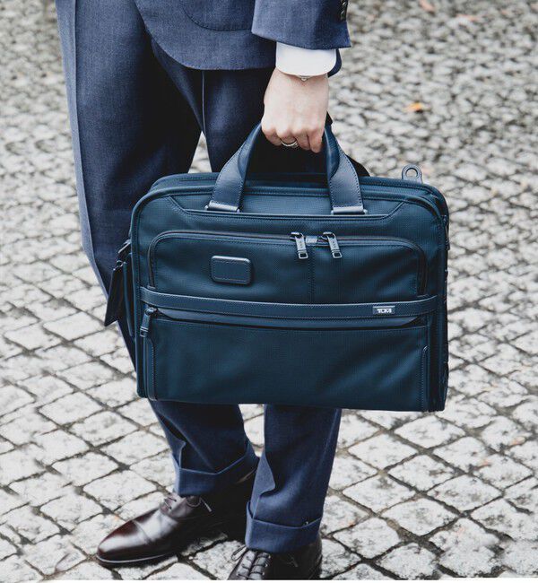 SHIPS「【SHIPS別注】TUMI: 『ALPHA 3』 3WAY スリム ブリーフ」|ビジネスバッグ|ネイビー