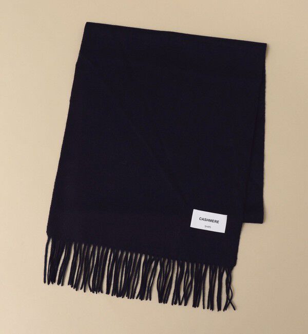 SHIPS「SHIPS: カシミヤ ソリッド マフラー」|その他|ネイビー