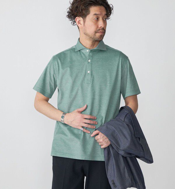 SHIPS「SHIPS：ALBINI 32ゲージ カノコ無地 ポロシャツ」|ポロシャツ|