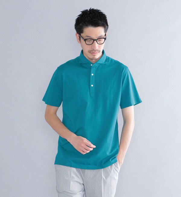 SHIPS「SHIPS：ALBINI 32ゲージ カノコ無地 ポロシャツ」|ポロシャツ|