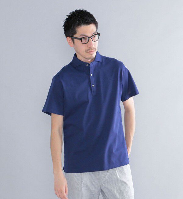 SHIPS「SHIPS：ALBINI 32ゲージ カノコ無地 ポロシャツ」|ポロシャツ|