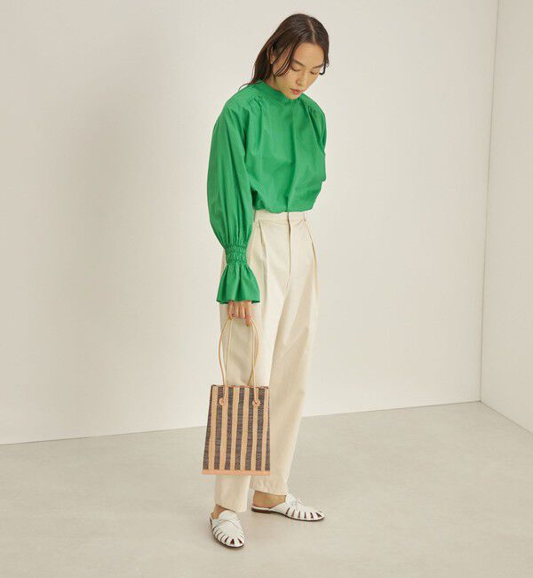 SHIPS for women「〈手洗い可能〉綿 ギャバ マーベルト タック パンツ◇」|その他|