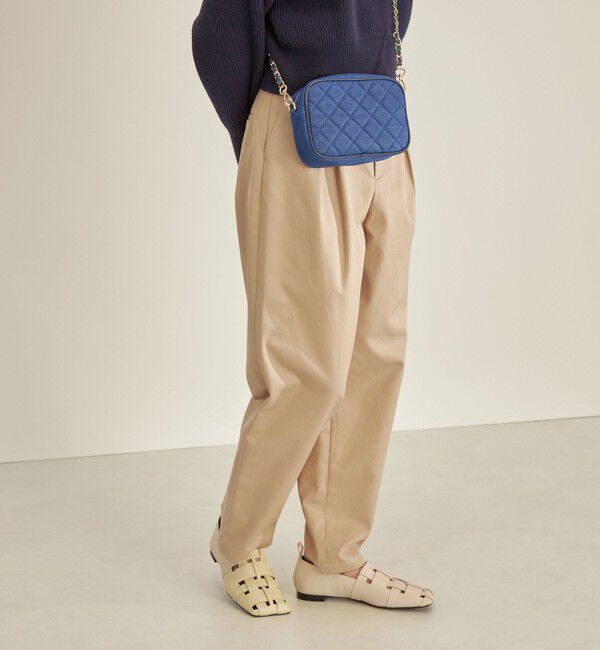 SHIPS for women「〈手洗い可能〉綿 ギャバ マーベルト タック パンツ◇」|その他|